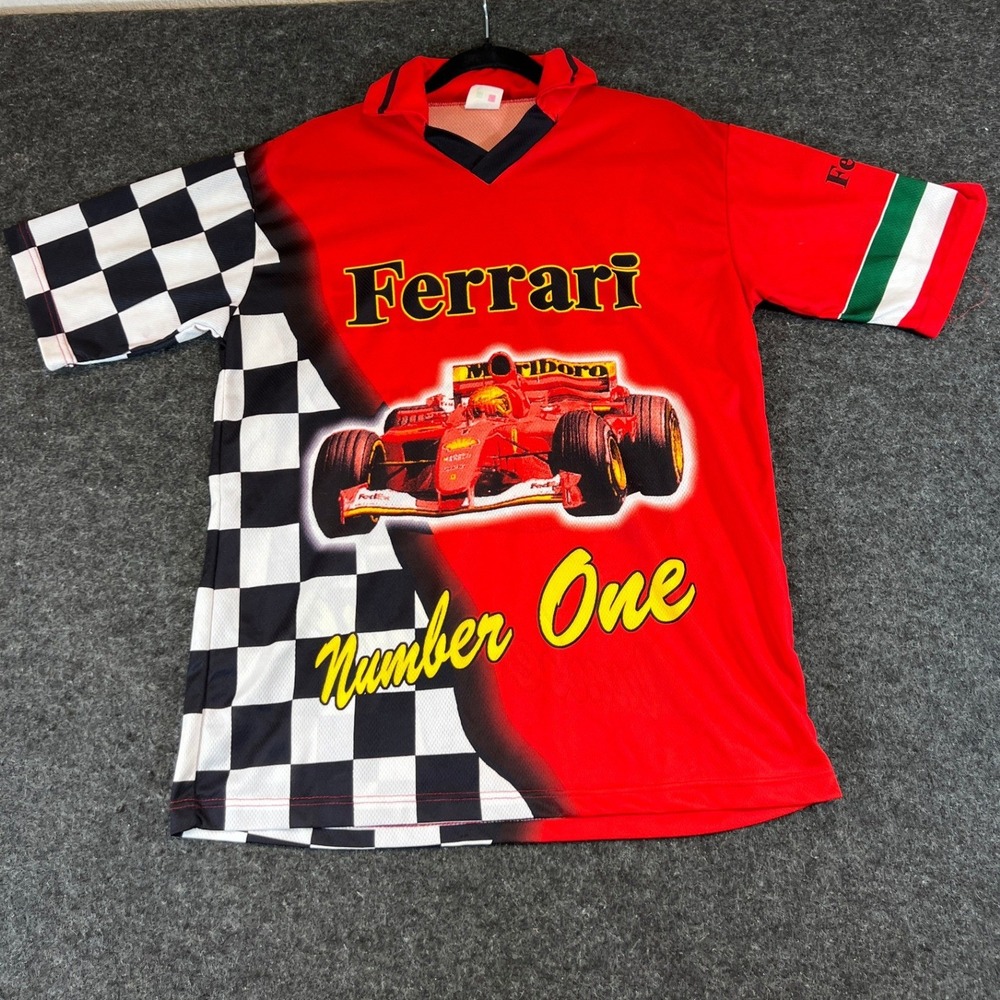 Ferrari F1 Number One Shirt Mens XL Red Graphic Formula 1 Marlboro Racing Jersey